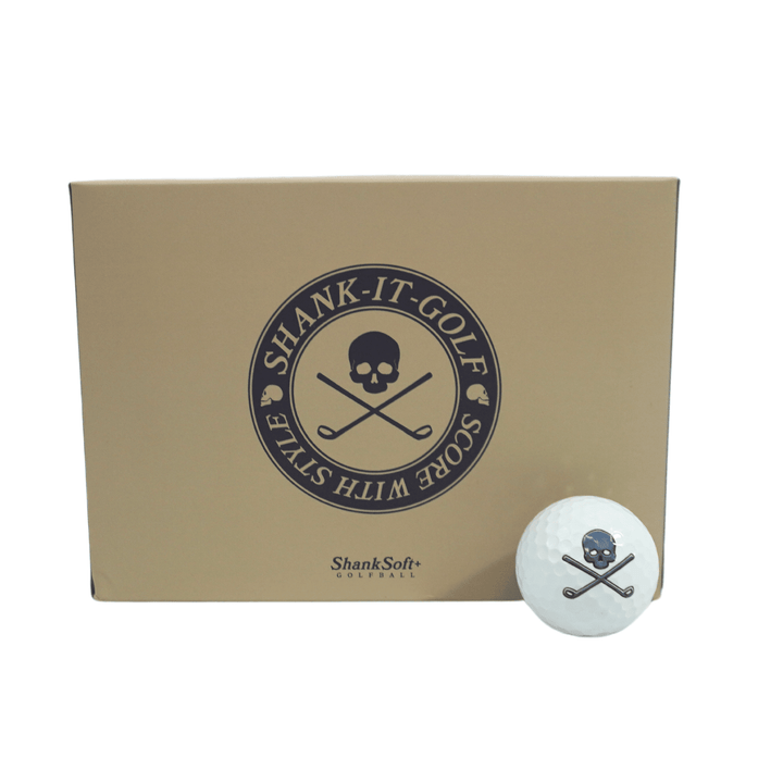 Shank it Golf Skull and Clubs 3 Piece Urethane Cover Golf Ball