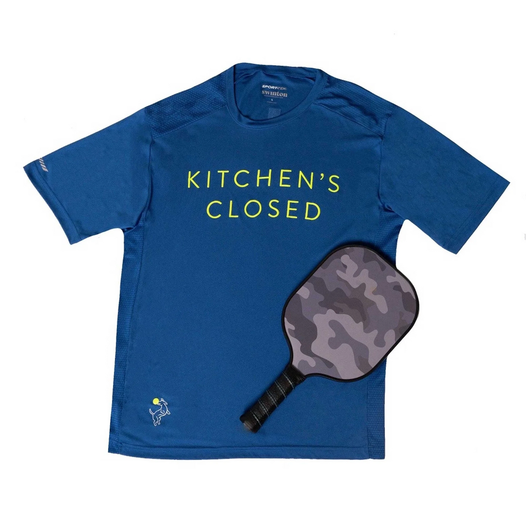 Swinton Pickleball Men's Kitchen's Closed Performance Shirt Royal Blue