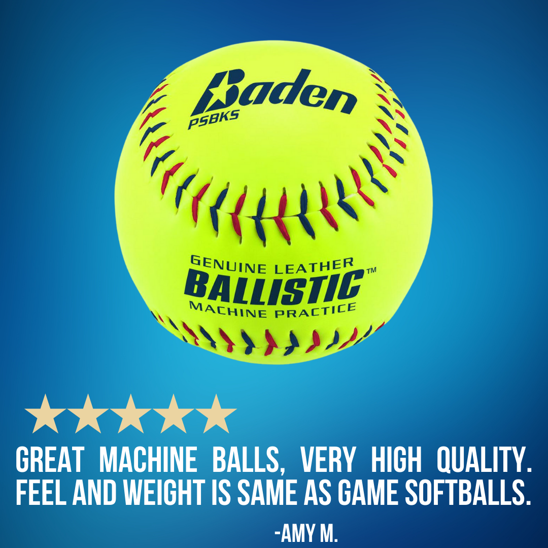 Baden Sports Ballistic Pitching Machine Softballs - 1 Dozen