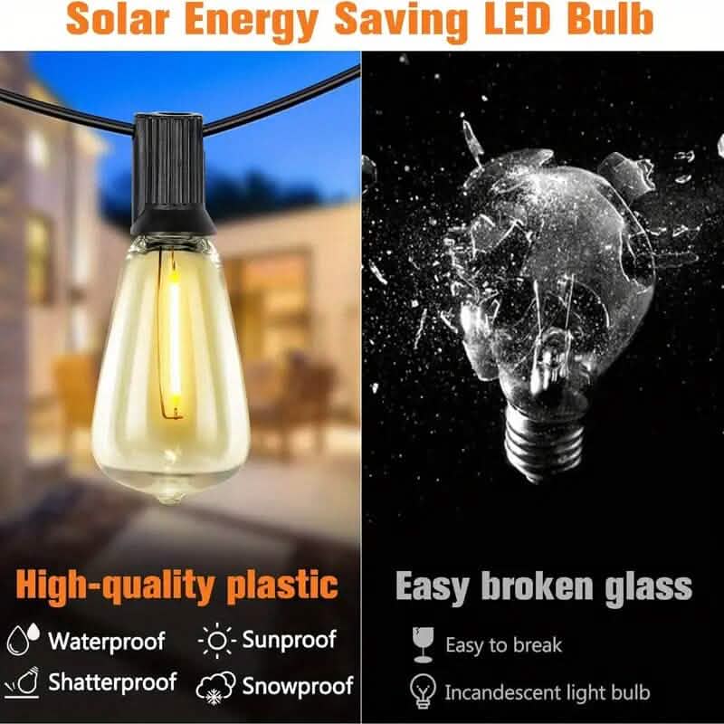 50 Ft. Solar String Outdoor Lights for Home and Garden