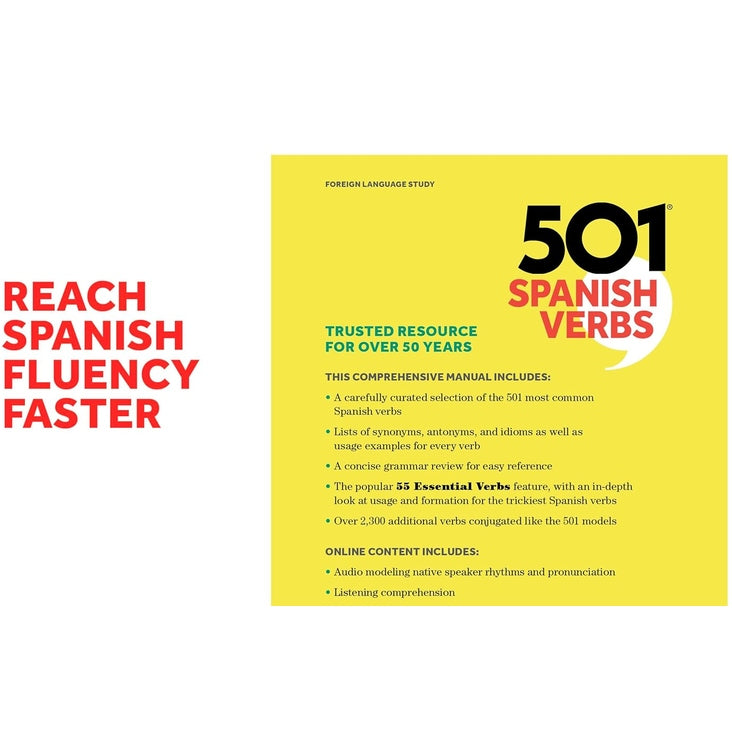 501 Spanish Verbs, Tenth Edition Spiral Bound