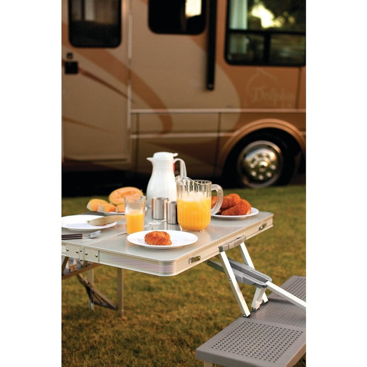 Aluminum Portable Picnic Table with Seats