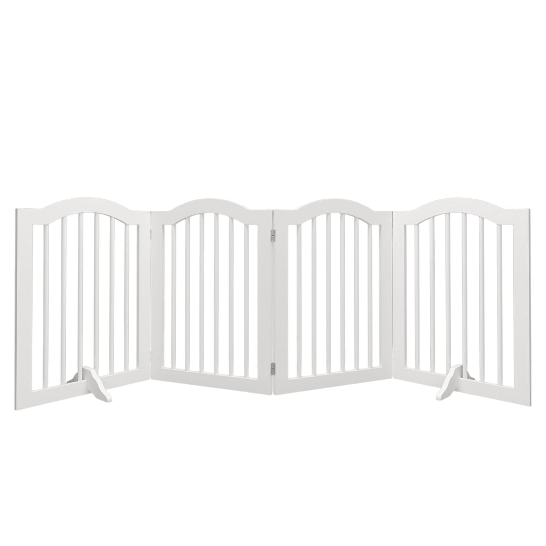 4 Panel Freestanding Pet Gate with Foldable Design