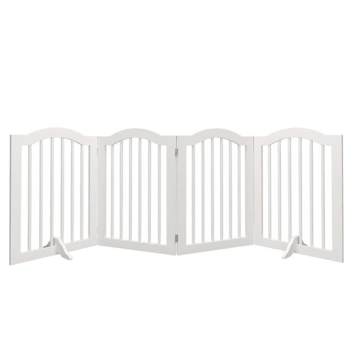 4 Panel Freestanding Pet Gate with Foldable Design