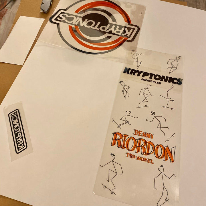 Denny Riordon Stick Man FREESTYLE Limited Edition Deck 7.3”x27.75” HAND PAINTED 1 of 6 AUTOGRAPHED