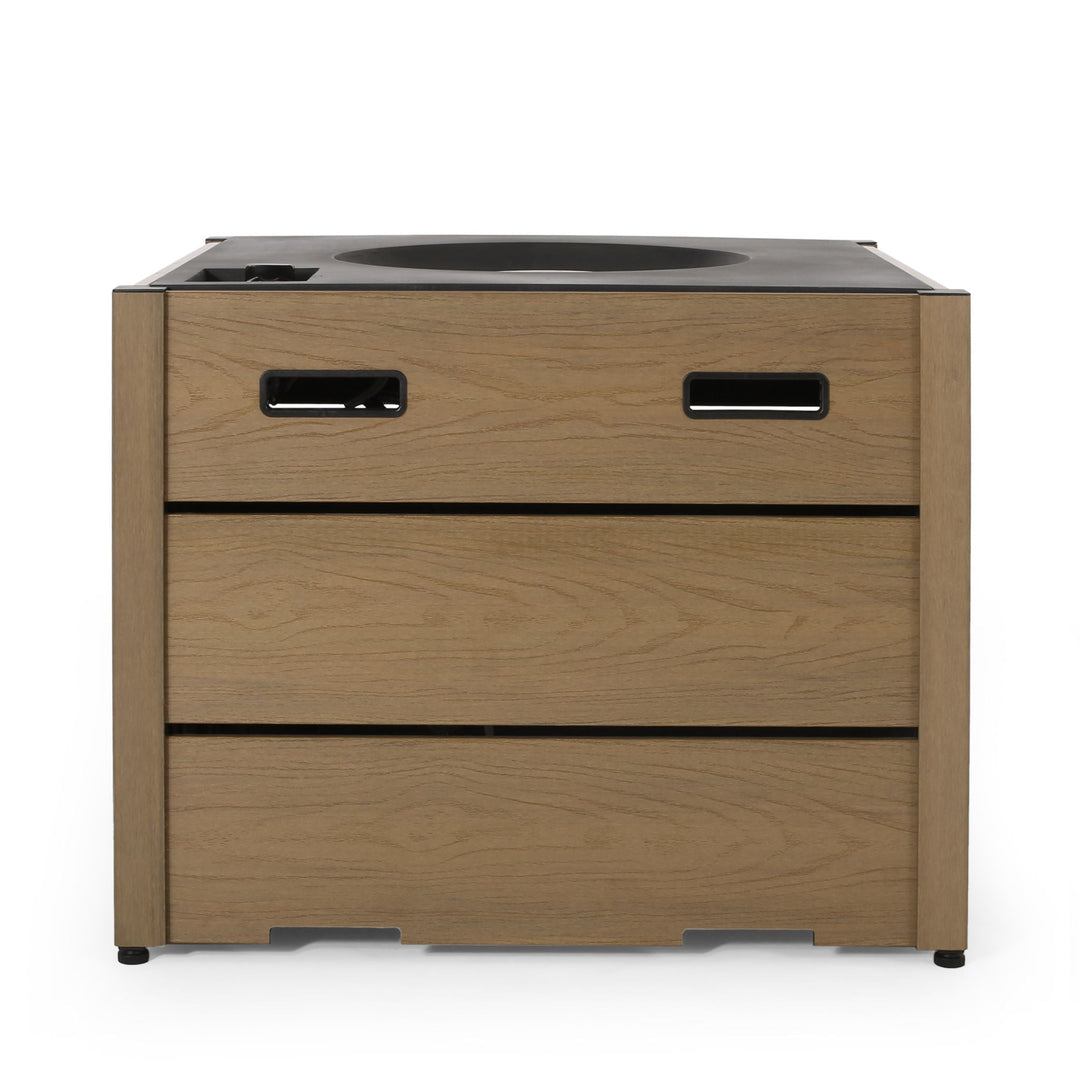 Outdoor Square Propane Fire Pit for Stylish Gatherings