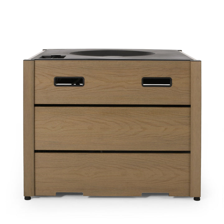 Outdoor Square Propane Fire Pit for Stylish Gatherings