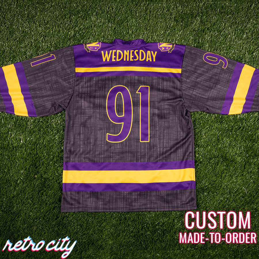 Nevermore Academy hockey jersey custom lace-up design