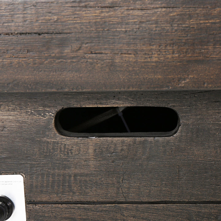 Anchorage 32'' Wood Square MGO Fire Pit Brown - 40,000 BTU