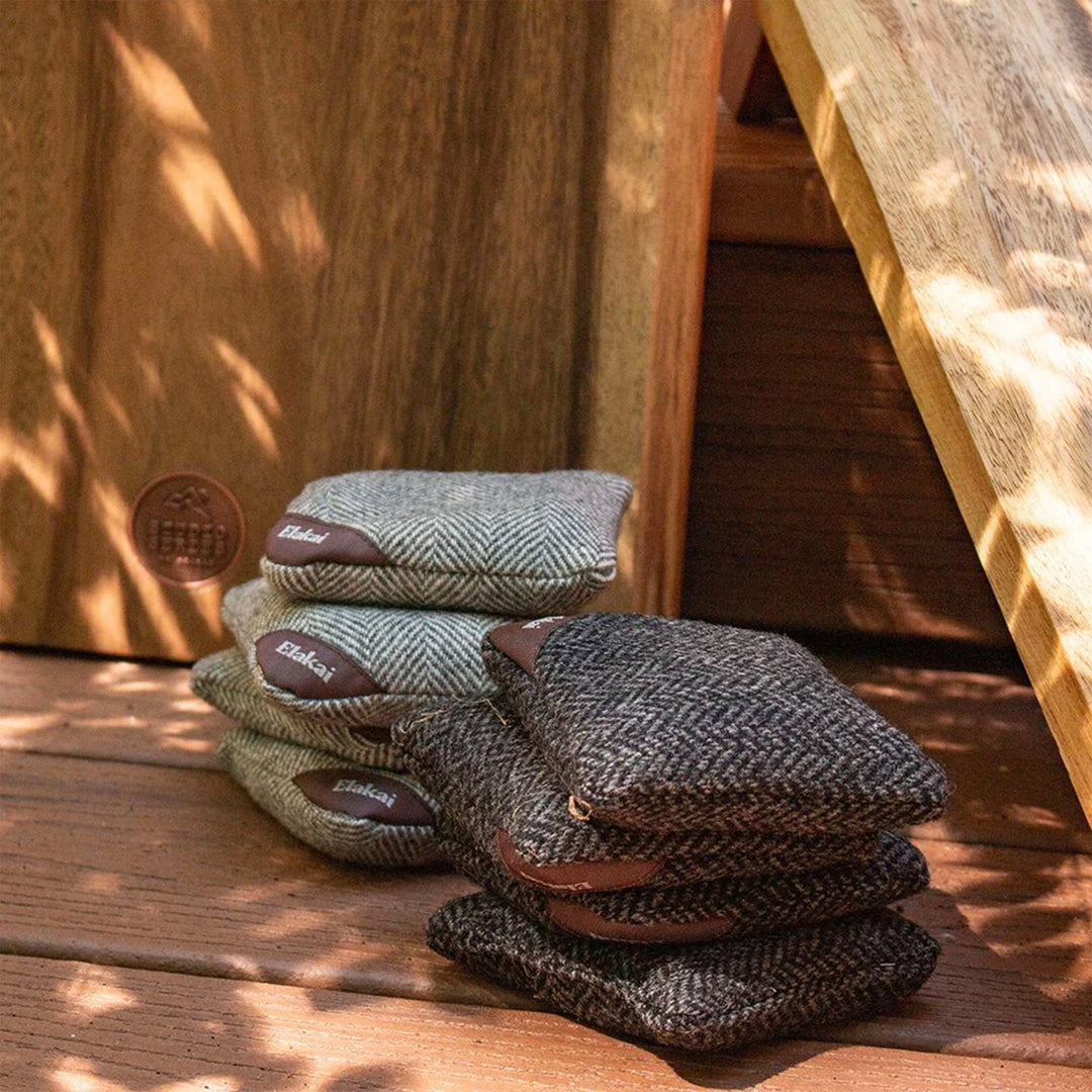 6-in Herringbone Cornhole Bags | Premium All-Weather Collection