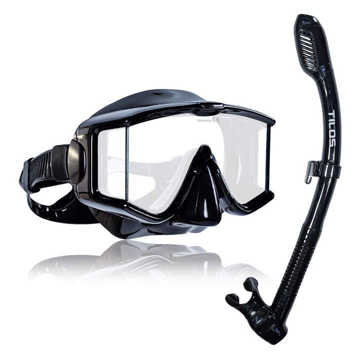 Tilos Snorkel Mask Set with Panoramic Lens