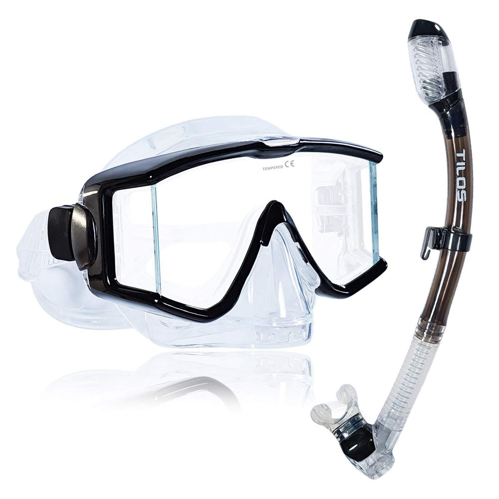 Tilos Snorkel Mask Set with Panoramic Lens