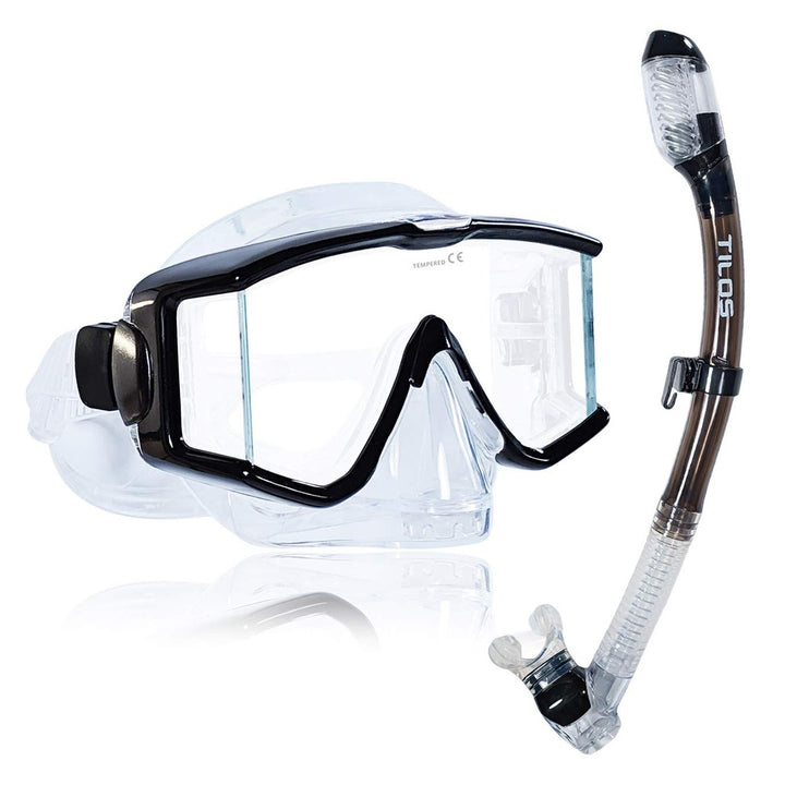 Tilos Snorkel Mask Set with Panoramic Lens