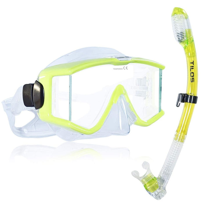 Tilos Snorkel Mask Set with Panoramic Lens