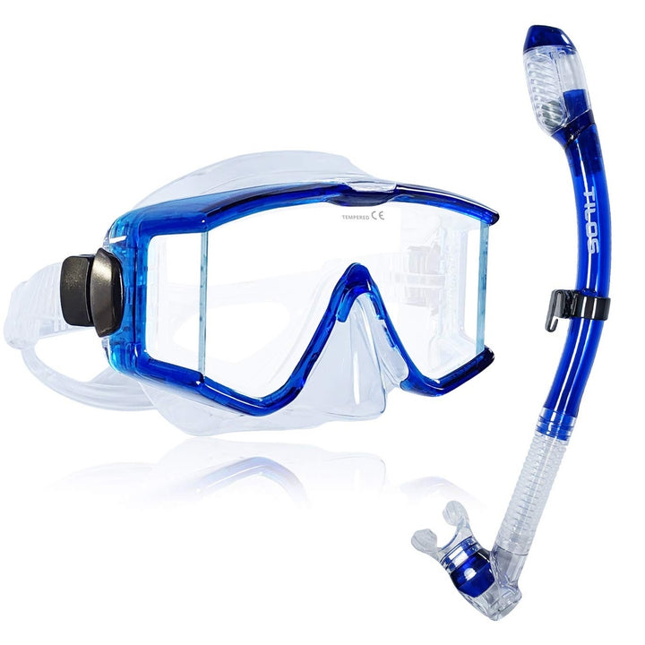 Tilos Snorkel Mask Set with Panoramic Lens
