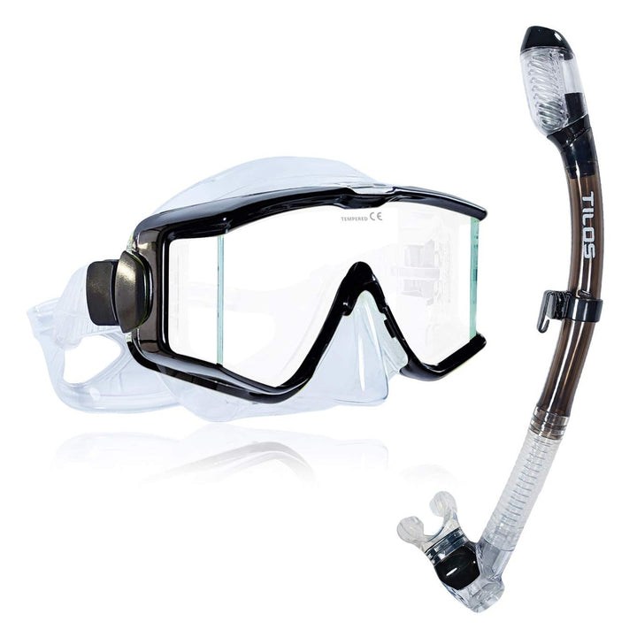 Tilos Snorkel Mask Set with Panoramic Lens