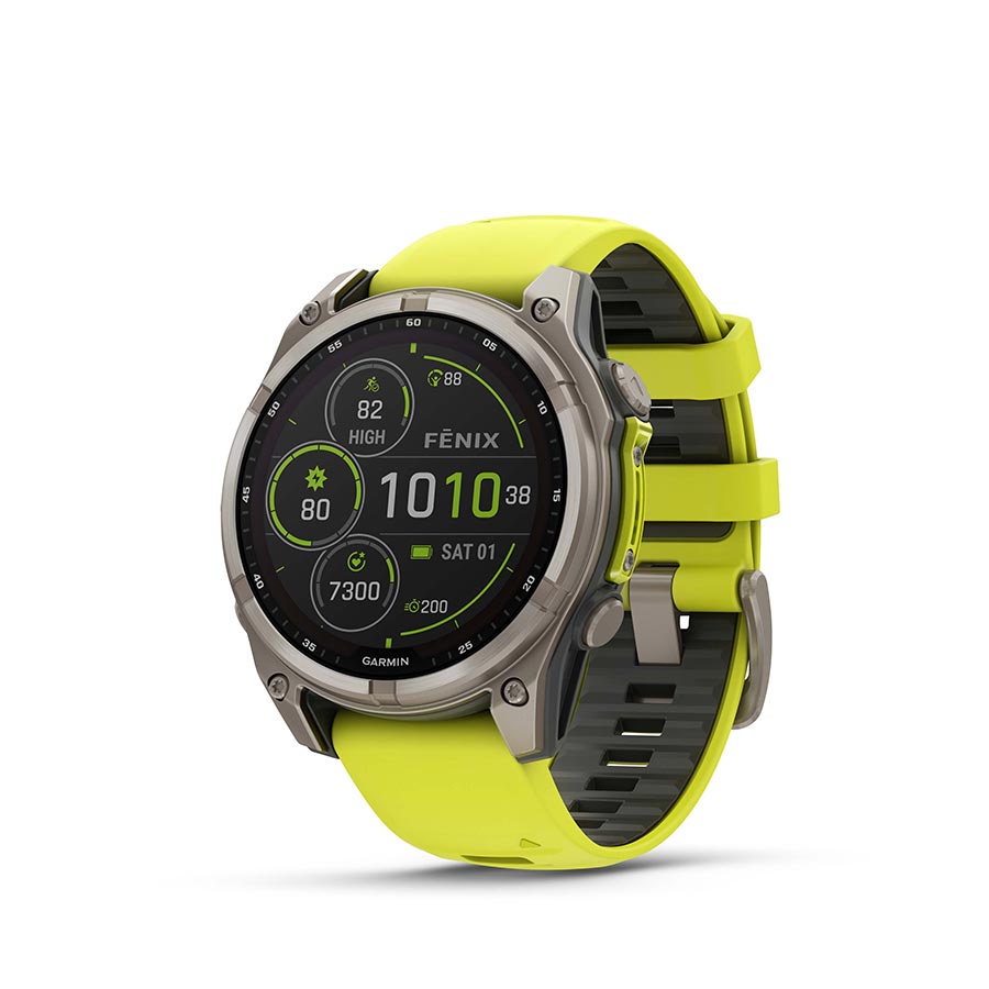 Titanium, Wristband: Amp Yellow/ Graphite - Silicone