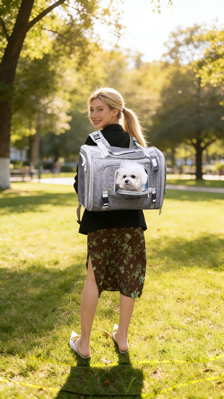 Mr. Peanut's Monterey Series Airline Compliant Horizontal Backpack Pet Carrier