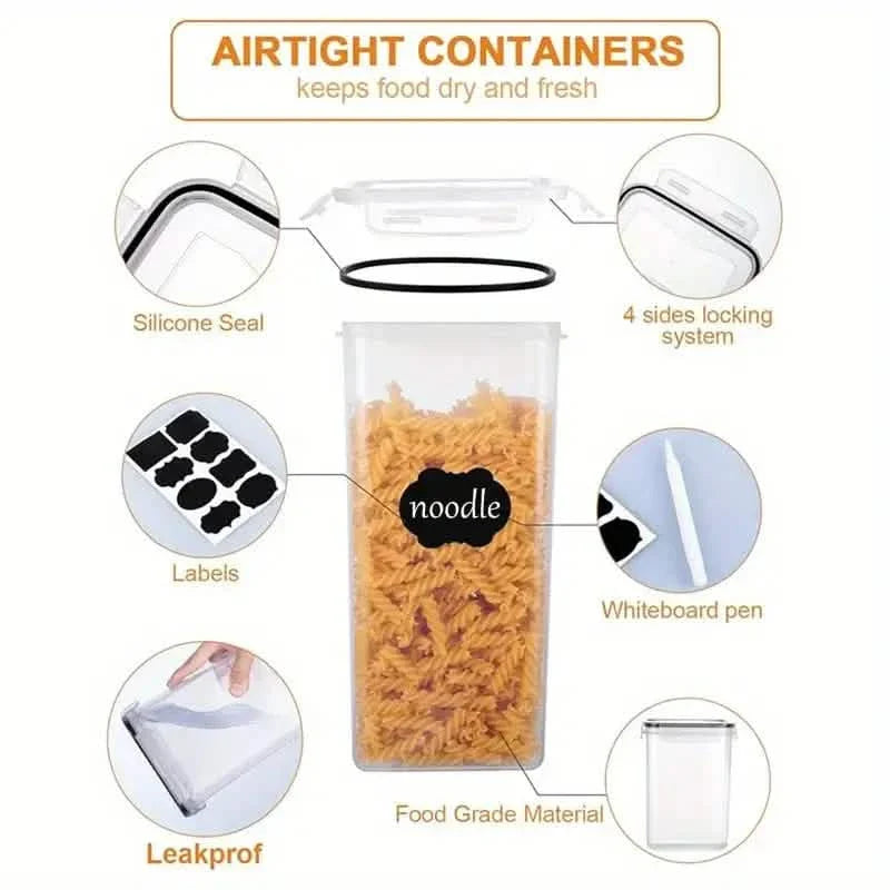 48-Piece Food Storage Container Set for Kitchen Organization