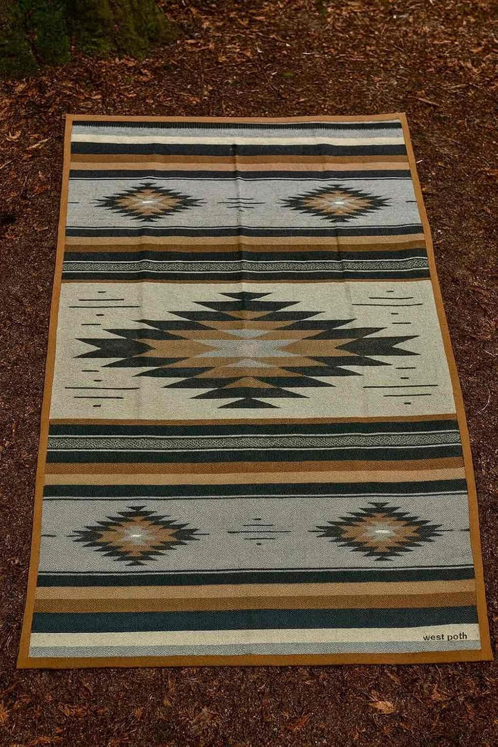 West Path Canvas Camping Blanket - Waxed Canvas Outdoor Blanket / Bushcraft Blanket
