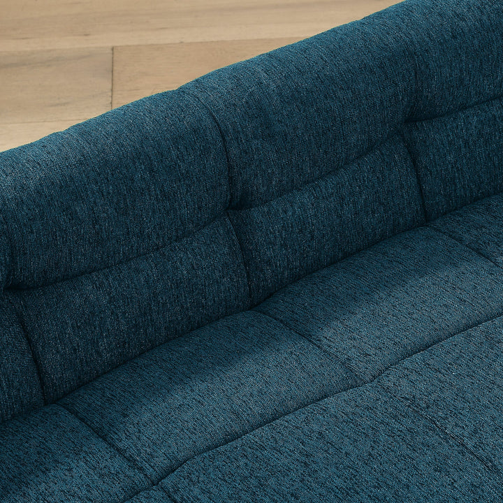 Soft Comfortable Pet Sofa with Backrest and Armrests in Blue