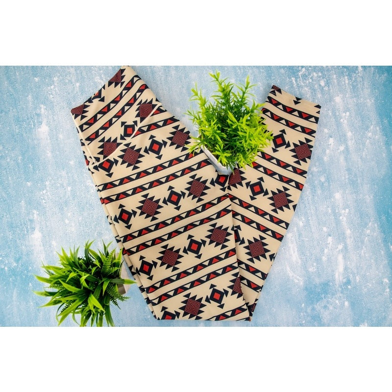 Colorado Threads Oatmeal Aztec Yoga Pants *FINAL SALE*