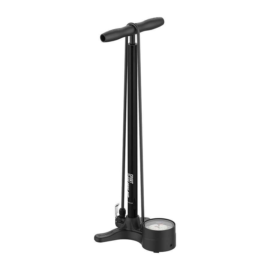 Lezyne Sport Floor Drive Floor Pump - 3.5" Gauge - ABS Pro Head, 220psi Flat Black