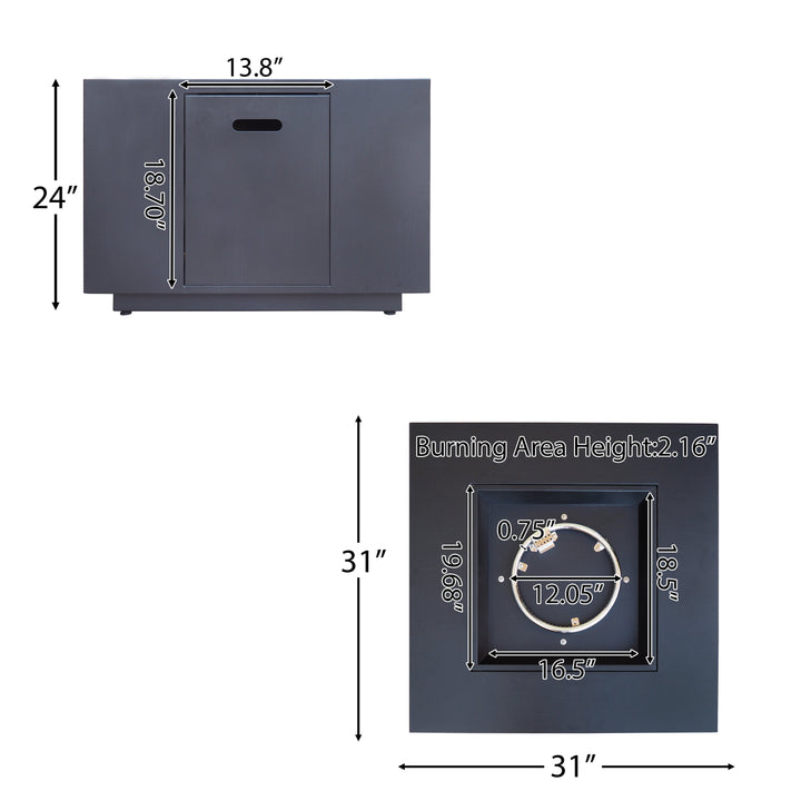 Outdoor Propane Fire Pit for Patios and Decks