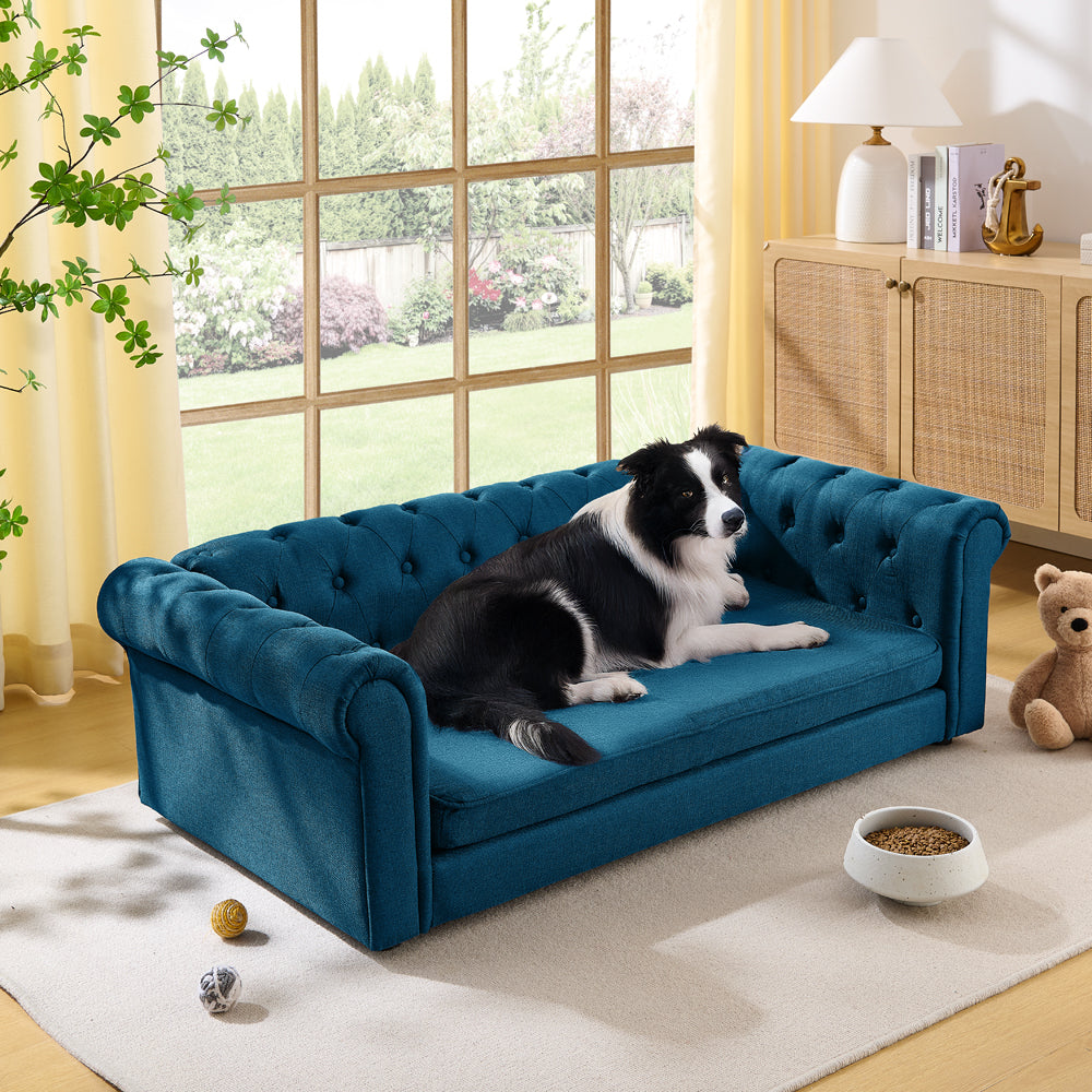Big Dog Rectangular Pet Bed - Dark Blue