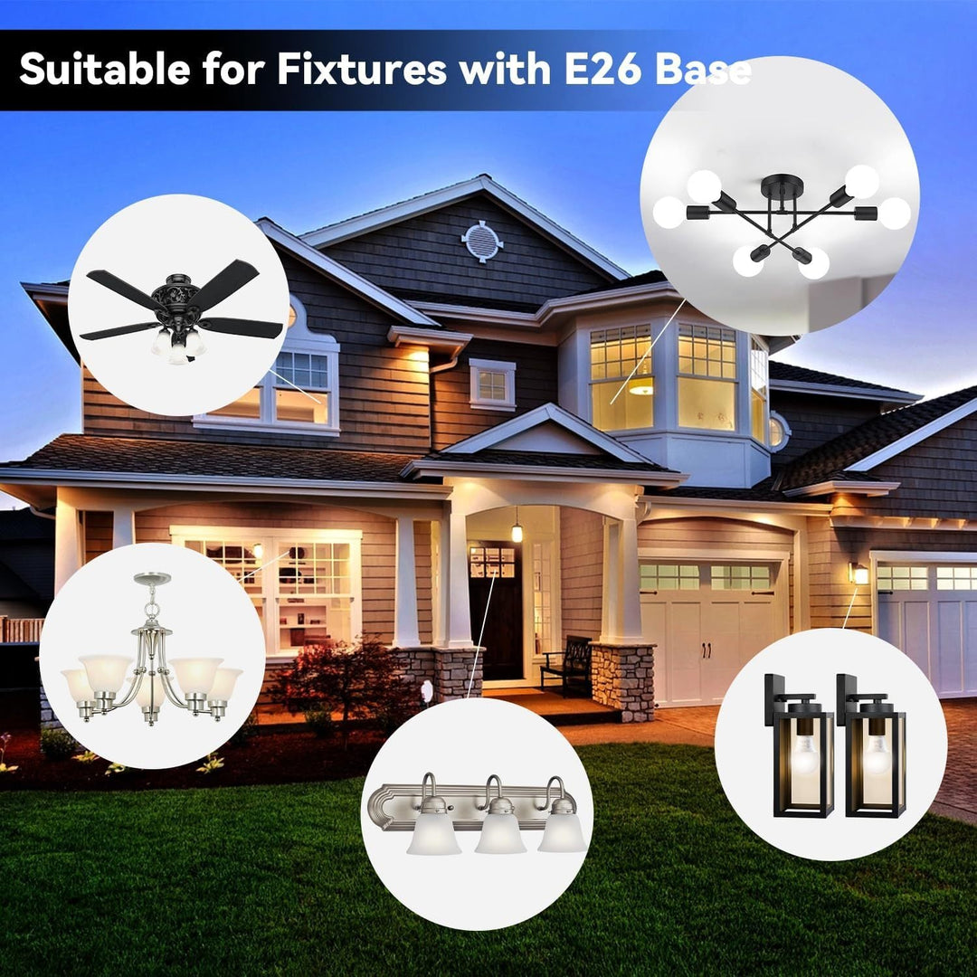 A19 LED Light Bulbs - Energy Efficient 4-Pack