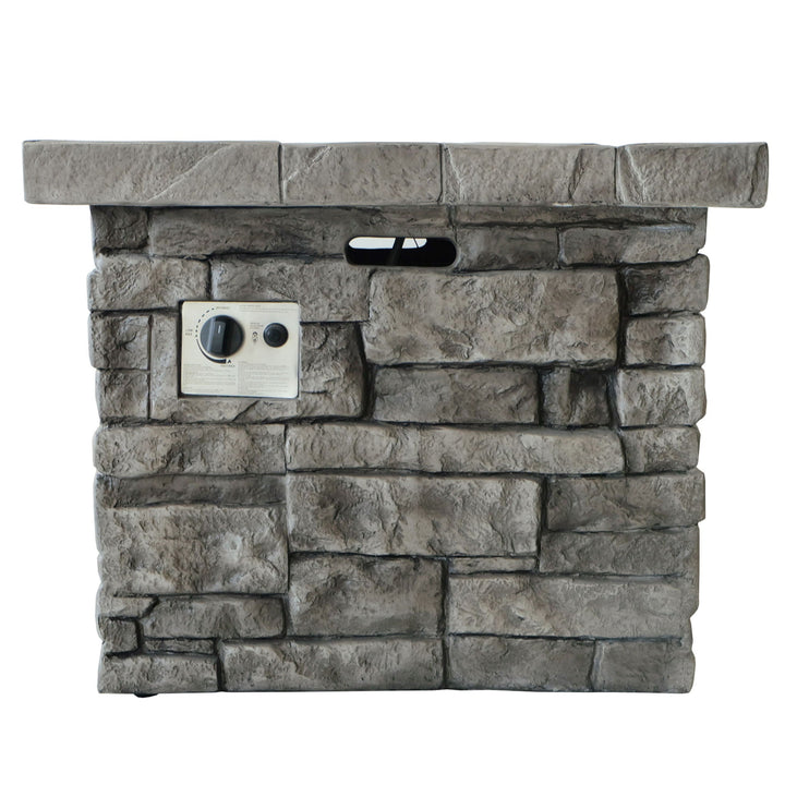 Outdoor Propane Fire Pit 40,000 BTU - Gray Finish