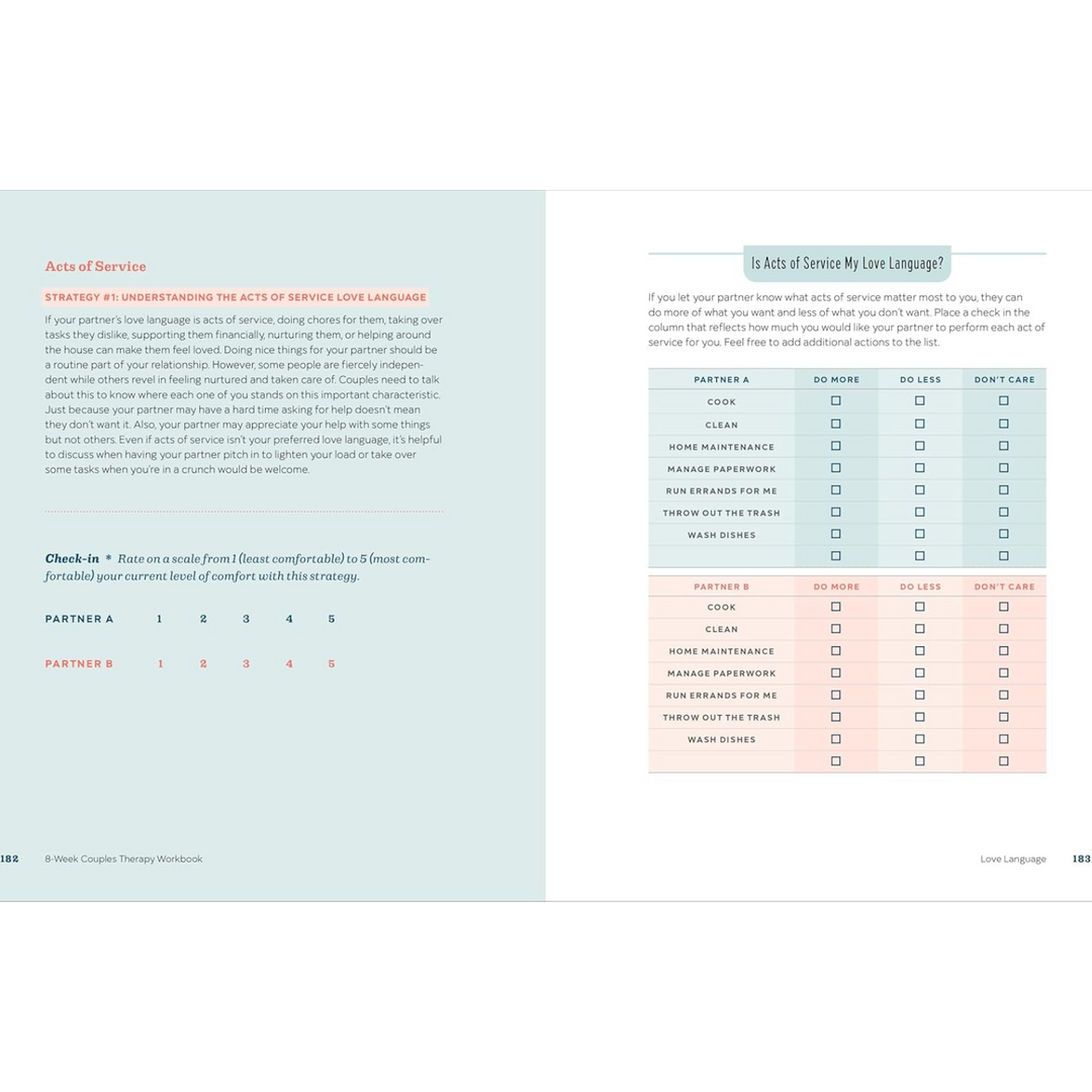 8-Week Couples Therapy Workbook: Essential Strategies to Connect, Improve Communication, and Strengthen Your Relationship Spiral Bound