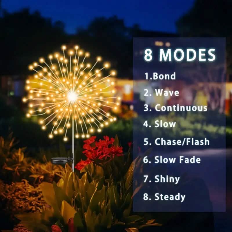 Solar Outdoor Decorative Lights with 8 Lighting Modes