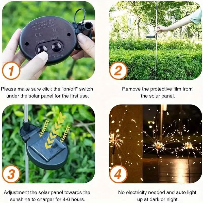 Solar Outdoor Decorative Lights with 8 Lighting Modes