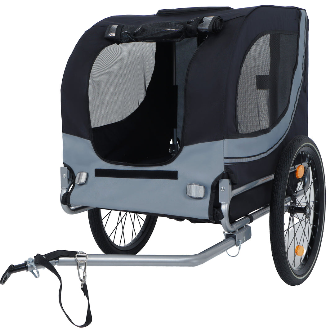 Large Folding Bike Trailer for Dogs – 66LB Capacity All-Terrain Pet Carrier