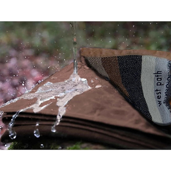 West Path Canvas Camping Blanket - Waxed Canvas Outdoor Blanket / Bushcraft Blanket