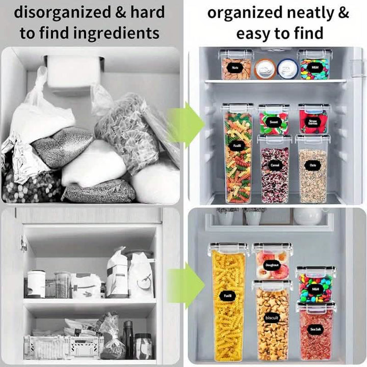 48-Piece Food Storage Container Set for Kitchen Organization