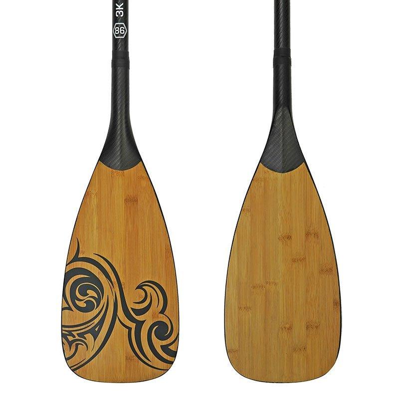 NIXY 3-Piece Adjustable 100% Carbon Fiber SUP Pro Paddle with Bamboo