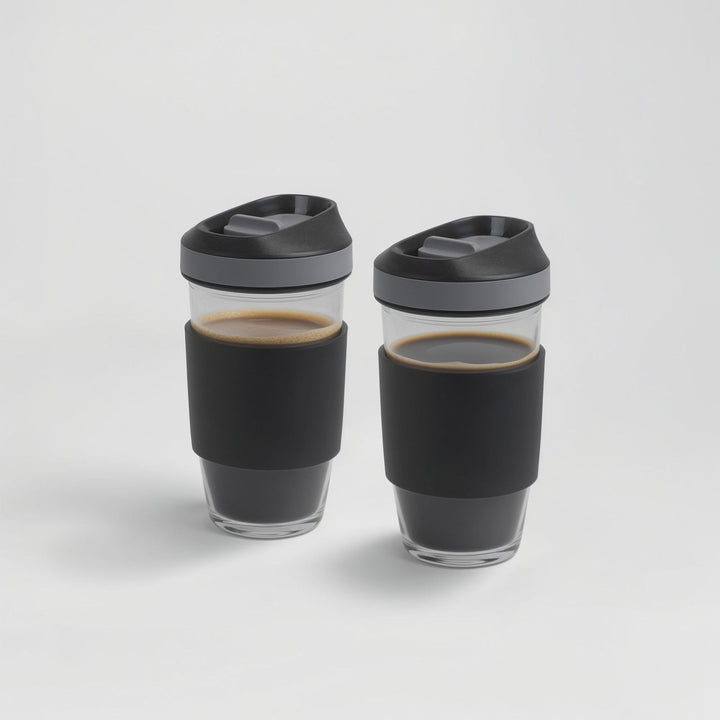 Borosilicate Glass Coffee Cups 2 Cups