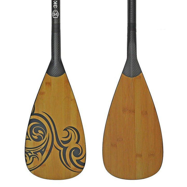 NIXY 3-Piece Adjustable 100% Carbon Fiber SUP Pro Paddle with Bamboo