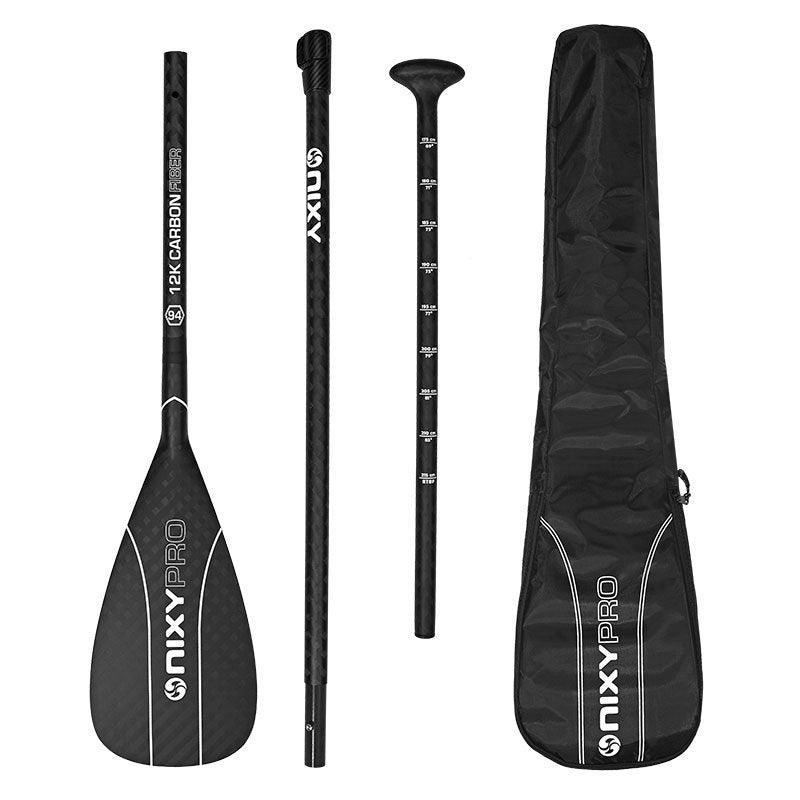 NIXY 3-Piece Adjustable 100% 3K Carbon Fiber SUP Pro Paddle