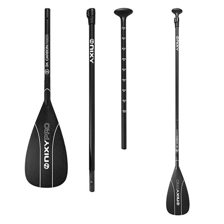 NIXY 3-Piece Adjustable 100% 3K Carbon Fiber SUP Pro Paddle