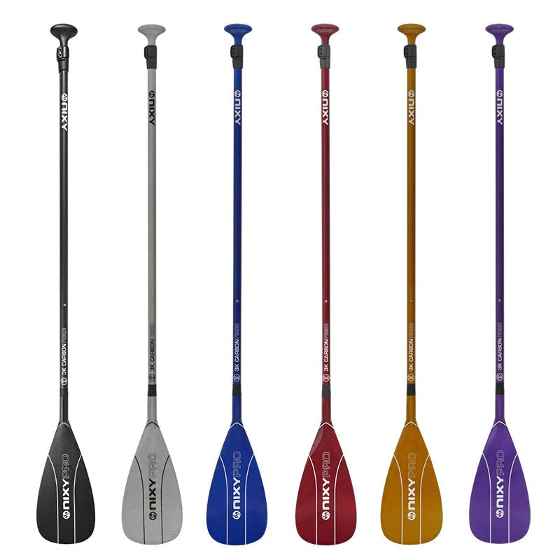 NIXY 3-Piece Adjustable 100% 3K Color Carbon Fiber SUP Pro Paddle