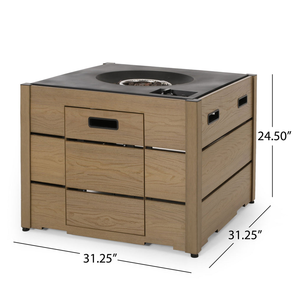 Outdoor Square Propane Fire Pit for Stylish Gatherings