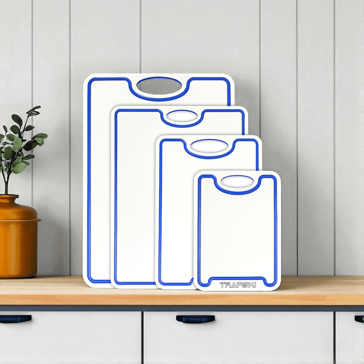 TRAPSKI Premium 1/2 Inch Thick HDPE Cutting Boards | Food-Grade Kitchen Prep Surface | Juice Grooves | Made in the USA