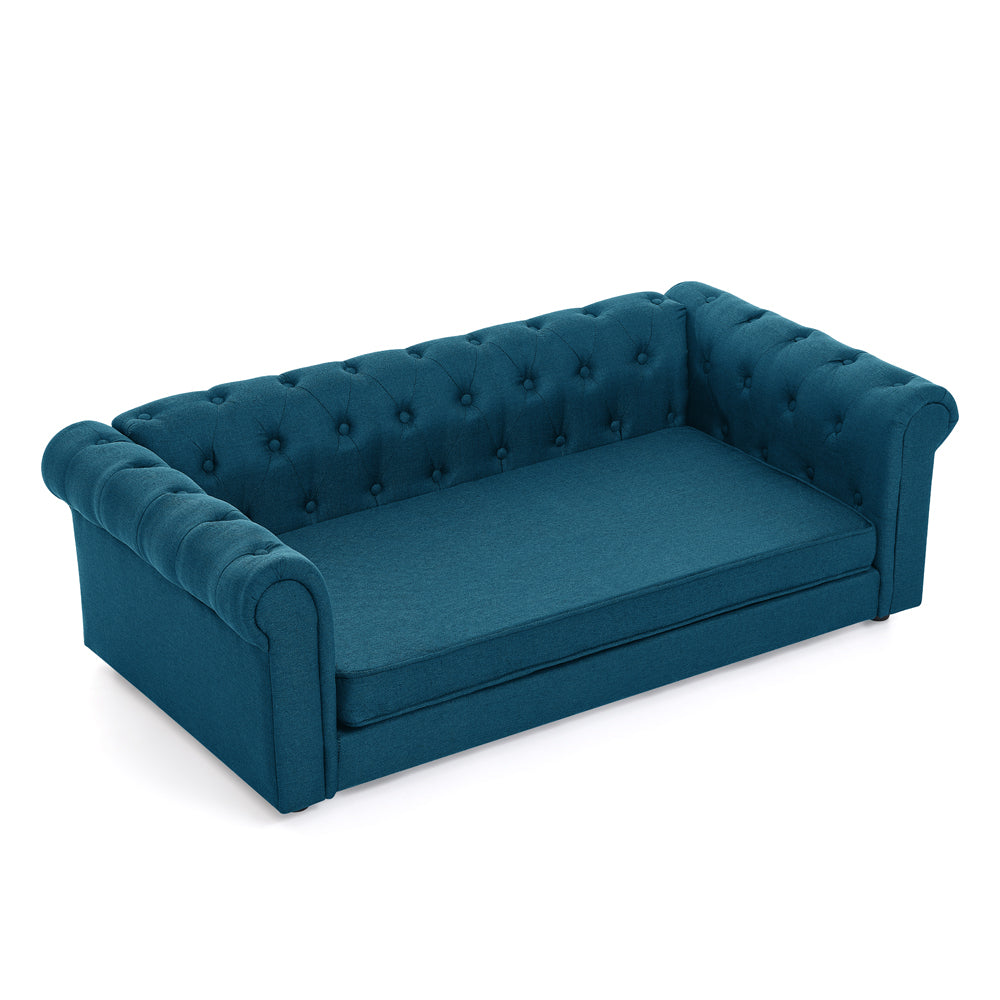 Big Dog Rectangular Pet Bed - Dark Blue