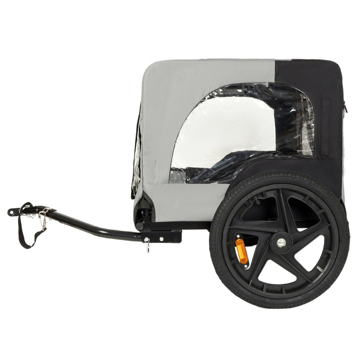 Outdoor Heavy Duty Collapsible Pet Bike Trailer with 16-Inch All-Terrain Wheels
