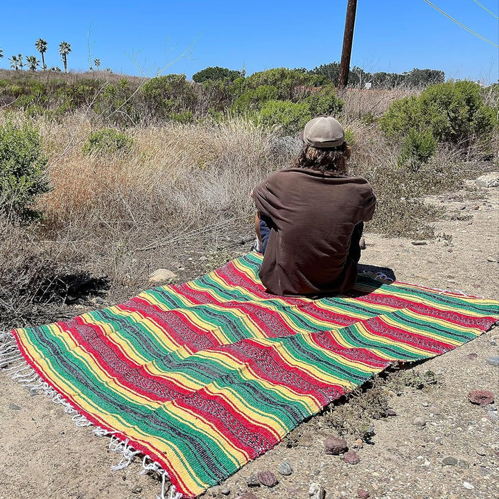West Path Rasta Mexican Falsa Yoga Blanket