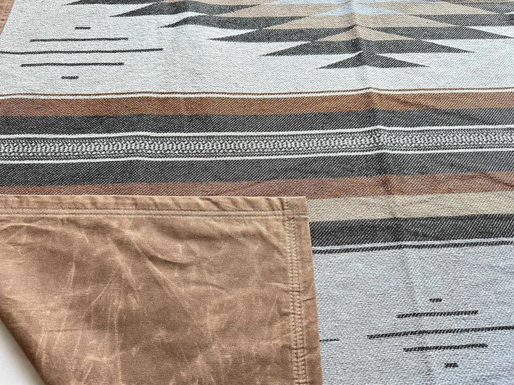West Path Canvas Camping Blanket - Waxed Canvas Outdoor Blanket / Bushcraft Blanket