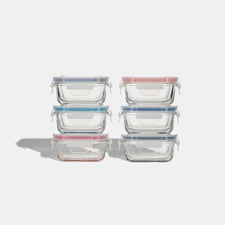 Mini Glass Container Set - Rectangular Vanilla